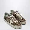 Golden Goose Hi Star Sneakers Leopard Print In Pony Hair In Cream