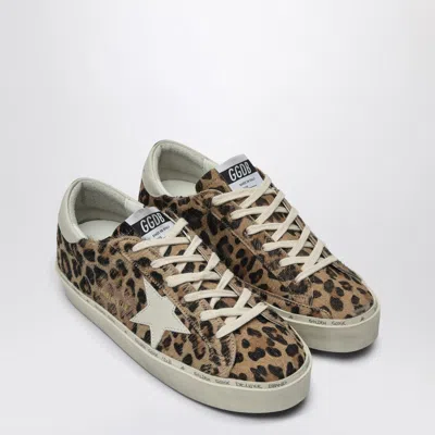 GOLDEN GOOSE GOLDEN GOOSE HI STAR SNEAKERS LEOPARD PRINT IN PONY HAIR WOMEN