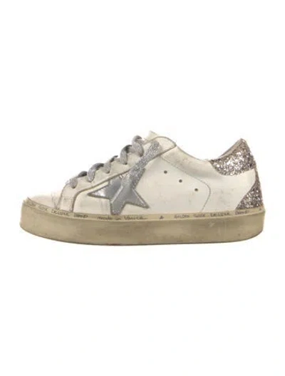 Pre-owned Golden Goose Hi Star Sneakers In Metallic/white