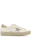 Golden Goose White Leather Hi Star Sneakers In Neutrals