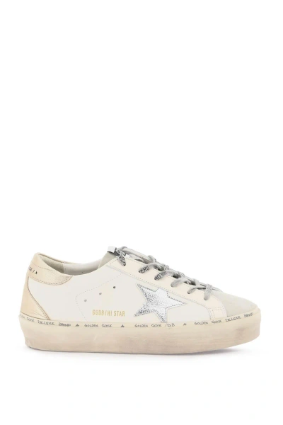 Golden Goose Hi Star Sneakers In Silver,white,gold