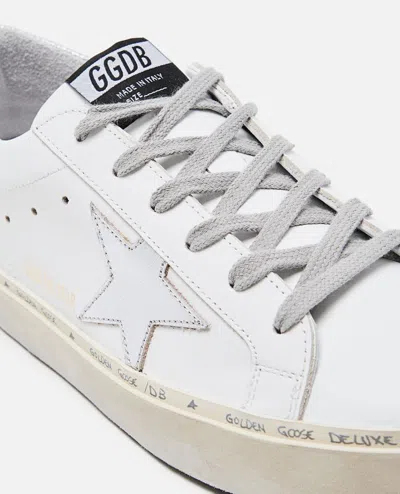 Golden Goose Hi-star Leather Sneakers In White