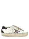 Golden Goose Women's Hi Star Sneaker With Purple/silver Glitter In White