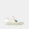 Golden Goose 'hi Star' White Low Top Sneakers With Laminated Star Patch On The Side In White