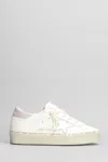 Golden Goose Hi Star Sneakers In White Leather In White