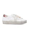 Golden Goose Hi Star Distressed Leather Sneakers In White Bronze