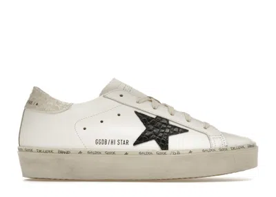 Pre-owned Golden Goose Hi Star Star (women's) Sneakers In White/black