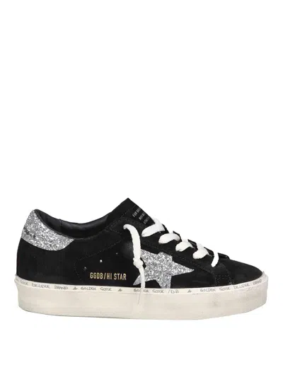 GOLDEN GOOSE HI STAR SUEDE SNEAKERS
