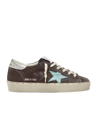 Golden Goose Hi Star Suede Sneakers In Brown