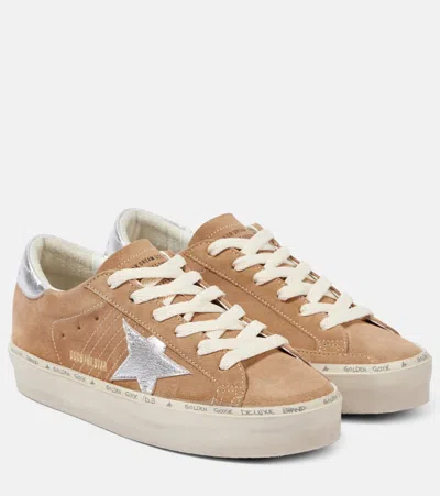 Golden Goose 30mm Hi Star Suede Sneakers In Brown