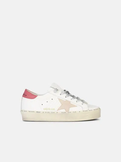 Golden Goose 'hi Star' White Leather Sneakers