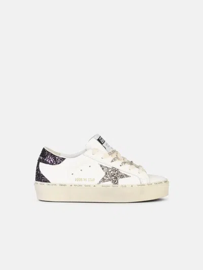 Golden Goose 'hi Star' White Leather Sneakers