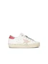 Golden Goose Leather Distressed Sneakers Metallic Detail In White