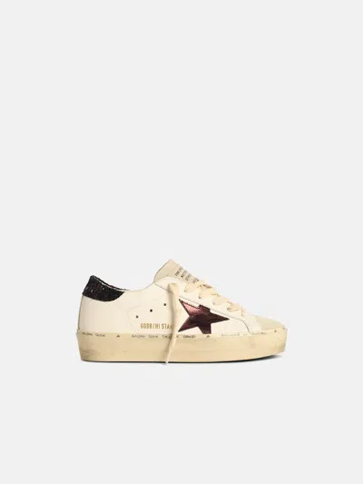 Golden Goose 'hi Star' White Leather Sneakers In Multi