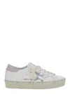 Golden Goose 'hi Star' White Low Top Sneakers With Laminated Star Patch On The Side