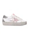Golden Goose Hi Star White Pink Leather And Glitter Womas Sneakers
