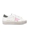 Golden Goose Branded White Leather Sneakers With Contrasting Heel In White