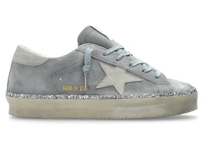 Pre-owned Golden Goose Hi Star (women's) Sneakers In Quarry/light Blue/light Grey In Multi