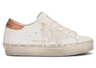 Pre-owned Golden Goose Hi Star (women's) Sneakers In White/butter/bronze