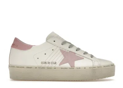 Pre-owned Golden Goose Hi Star (women's) Sneakers In White/pink