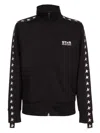 Golden Goose Deluxe Brand High-collar Sweatshirt With Star Detailing And Zipper In Black