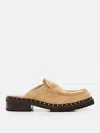 Golden Goose Beige Slip On Mules In Beige