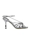 Golden Goose 95mm Leather Sandals In Gray