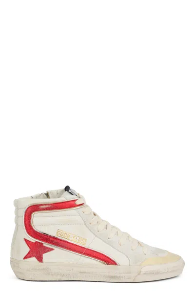 Golden Goose High Leather Sneaker Slides In White