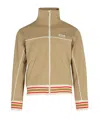 Golden Goose Womens Light Beige Zipped Sweatshirt With White Logo In Nude