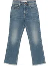 Golden Goose Jeans Cropped Female Flare By Medium Washing In Blue