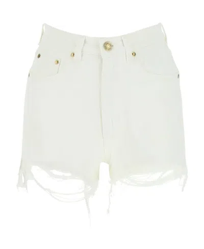 Golden Goose High-rise Shorts In White