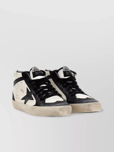 Golden Goose High Sole Ankle Sneakers With Metal Tab In Black