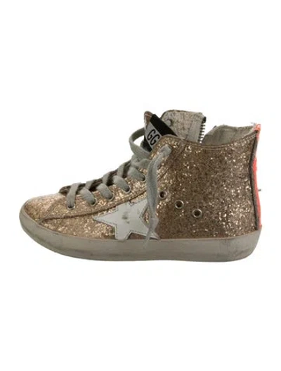 Pre-owned Golden Goose Babies' High Top Sneakers In Gold