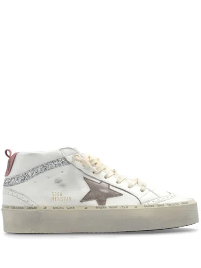 Golden Goose High-top Sneakers With Textured Leather Upper In White