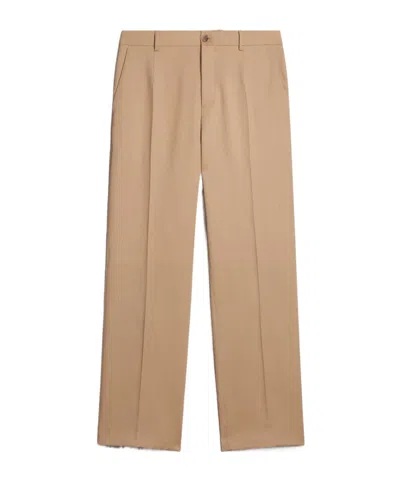 Golden Goose High-waist Gabardine Trousers In Nude