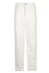 Golden Goose High-waist Straight-leg Bull Denim Trousers In White