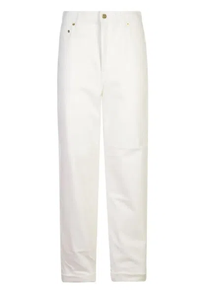 Golden Goose High-waist Straight-leg Bull Denim Trousers In White