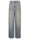 Golden Goose "journey W`s" Melody Boyfriend Pant Cotton Denim Officina Wash With Studs On Side Cloth In Multi