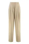 Golden Goose High-waist Wide-leg Trousers In Neutral