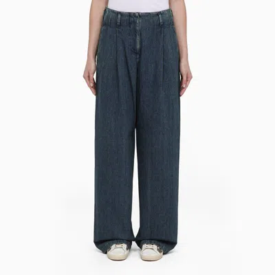 Golden Goose High Waisted Straight Leg Jeans In Blue | Ss24 Women's Pants By