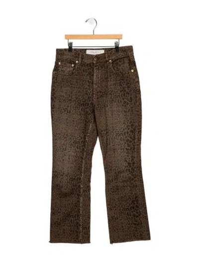 Pre-owned Golden Goose High-rise Flared Jeans In Brown