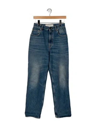 Pre-owned Golden Goose High-rise Straight Leg Jeans In Blue