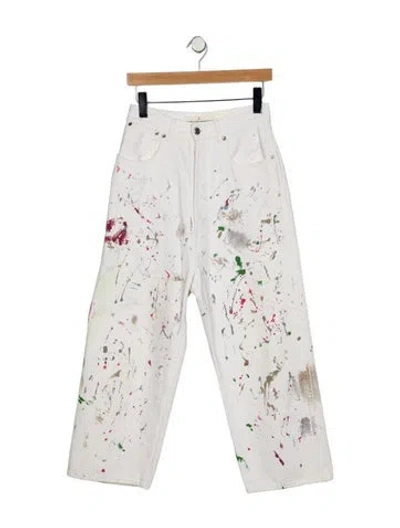 Pre-owned Golden Goose High-rise Straight Leg Jeans In Blue