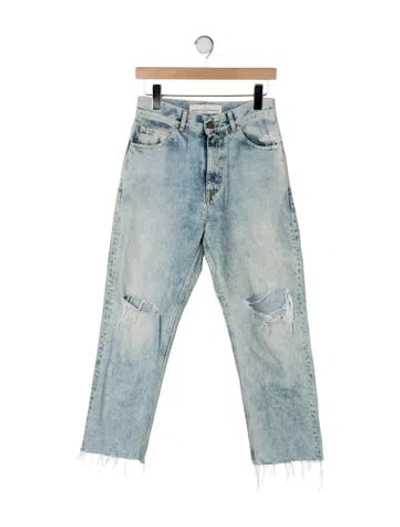 Pre-owned Golden Goose High-rise Straight Leg Jeans In Blue