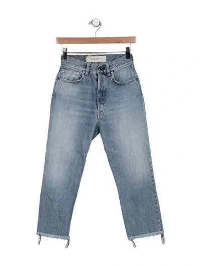 Pre-owned Golden Goose High-rise Straight Leg Jeans In Blue