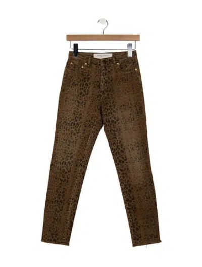Pre-owned Golden Goose High-rise Straight Leg Jeans In Brown