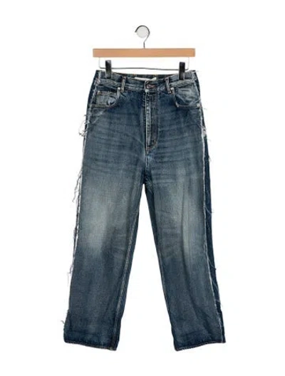 Pre-owned Golden Goose High-rise Wide Leg Jeans In Blue