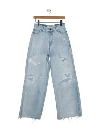 Pre-owned Golden Goose High-rise Wide Leg Jeans In Blue