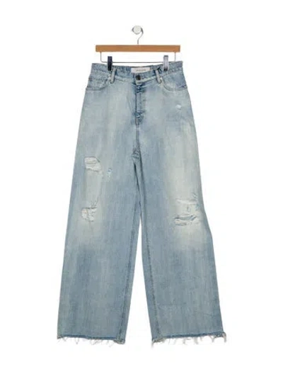 Pre-owned Golden Goose High-rise Wide Leg Jeans In Blue