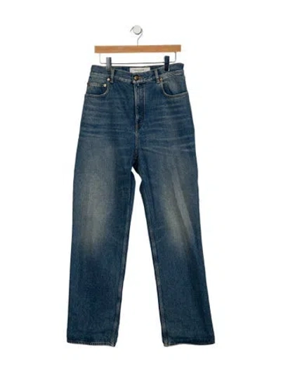 Pre-owned Golden Goose High-rise Wide Leg Jeans In Blue
